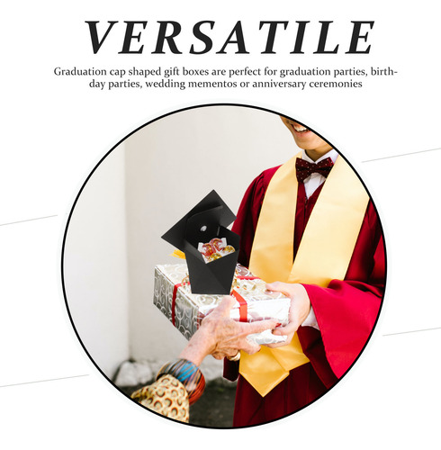 Caja De Regalo Con Forma De Gorra Doctoral Para Graduación,