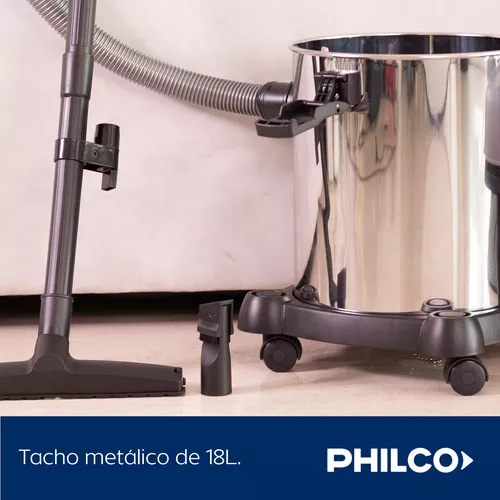 Philco - Aspiradora y Sopladora Philco de Tacho Apta Polvos y Líquidos 60 lt