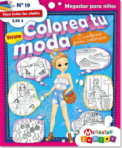 Colorea Tu Moda #19, De Keesing Media Group. Editorial Megastar Junior, Tapa Blanda, Edición 2021.0 En Español