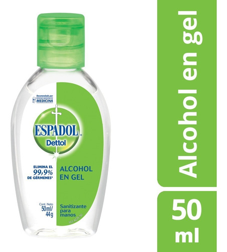 Espadol Dettol - Alcohol En Gel Sanitizante X 50 Ml