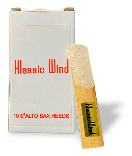 Kit 10 Palheta Para Saxofone Nº 3 Madeira Klassic Wind 