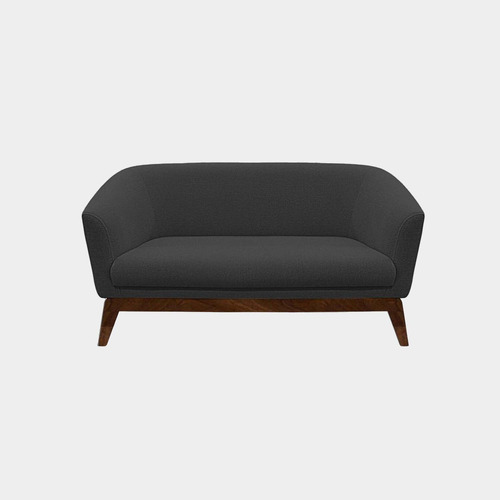 Love Seat Alicia Tela Holland Velvet Black - Inlab Muebles