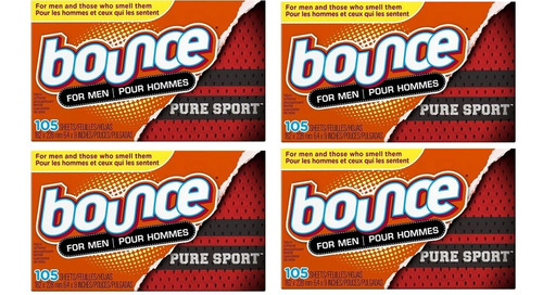 Bounce Pure Sport Toallas Para Secadora 4 Pzs De 105 Pzs C/u