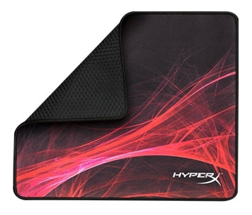 Imagen 2 de 2 de Mouse Pad gamer HyperX Speed Edition Fury S Pro de goma y tela l 400mm x 450mm x 4mm negro/rojo