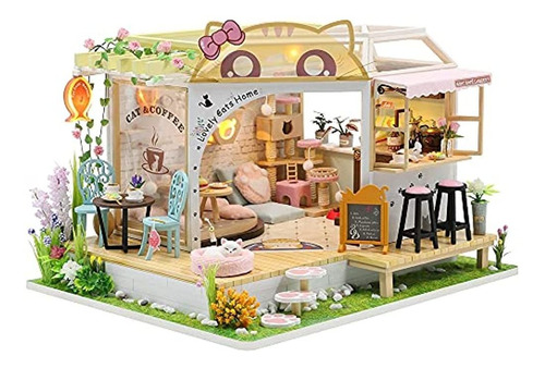 Casa De Muñecas En Miniatura Cutebee Con Muebles, Kit De Cas