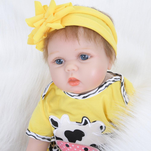 Maihao 22inch Reborn Baby Dolls Con Cuerpo Suave Yellow Cow 