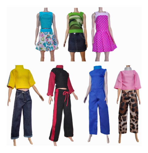 Ropa Para Muñeca Compatible Con Barbi X 12 Artículos
