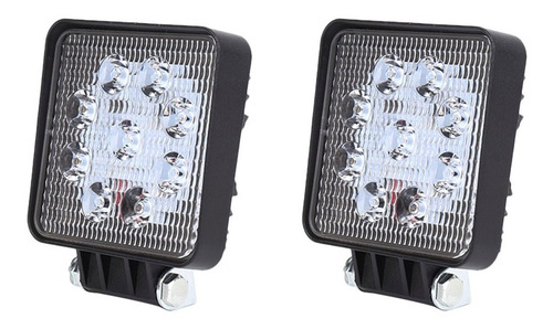 Kit 2 Faro Auxiliar Reflector 4x4 Led Off Road 27w Cuadrado