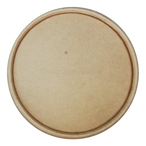 Imagen 5 de 6 de 50 Vaso Térmico 32 Oz Con Tapa Kraft Compostable Sopa Helado