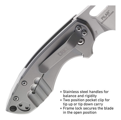 Navaja De Bolsillo Plegable Crkt Pilar Edc: Transporte Diari