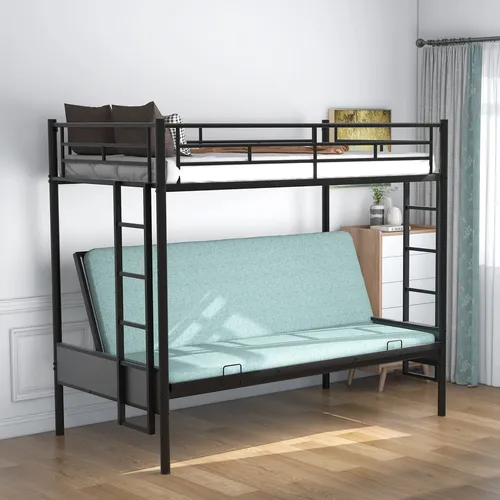 comprar Litera Individual Futon Matrimonial Marco Cama Acero Metal