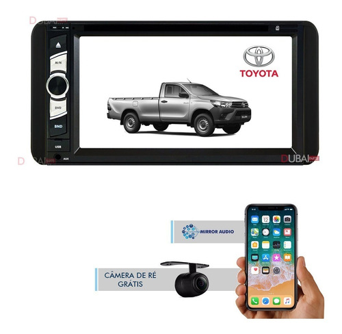 Central Multimídia Dvd Hilux Cabine Simples 2017 2018 2019