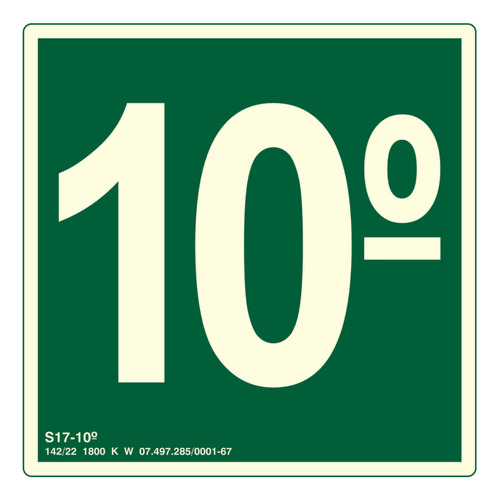 18 Placas Sinalização De Andar Para Prédio Andares 16x16 Cm