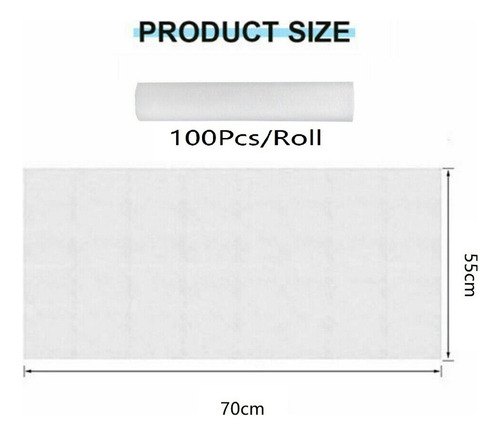 100 Piezas / Rollo De Sábanas Desechables, Tapete, Toallas