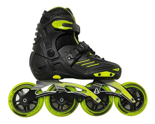 Patines Freeskate Black Profesional Con Equipo De Proteccion