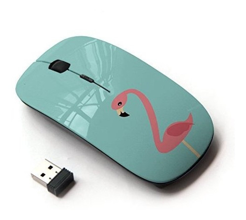 Ratón Inalámbrico Óptico Flamingo Teal Pink.