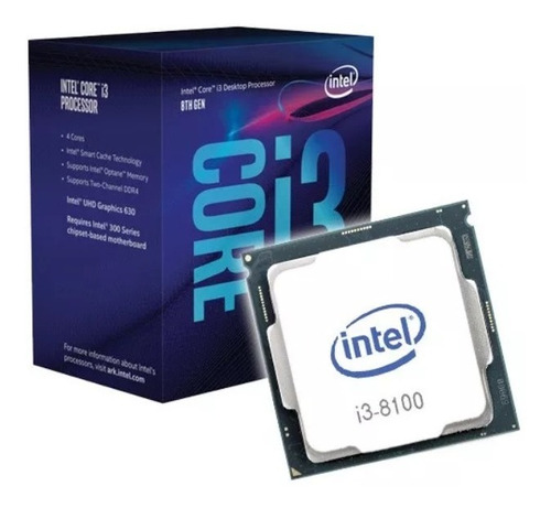 Procesador Intel Core I3 8100 4 Nucleos 3.6ghz 1151 Con Fan
