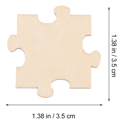 100pcs Blank Puzzle Pieces Unfinished Wood Puzzle Color Your