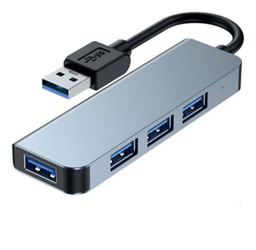 Adaptador Hub Usb 4 En 1 C Byl-2013u Gris