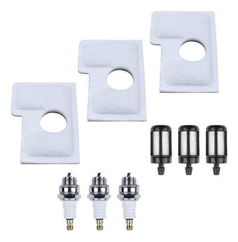 9x Kit De Bujía De Filtro De Combustible De Aire Para Ms170