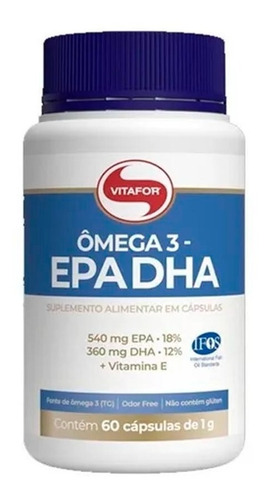 Pote Omega 3 Epa Dha 1000mg - Vitafor 60 Cápsulas