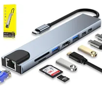 Comprar Hub Adaptador Usb Tipo C 8 En 1 Para Mac Macbook Windows