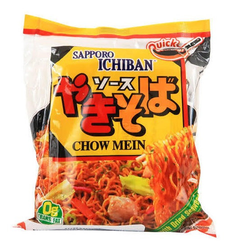 Sapporo Ichiban Chow Mein De 102 G. - Caja De 24 Piezas