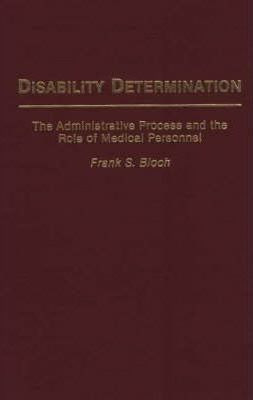 Libro Disability Determination - Frank S. Bloch