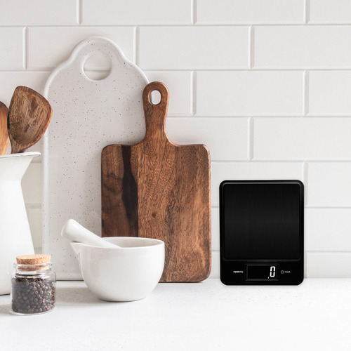 Imagen 5 de 9 de Balanza Cocina Digital Femmto C03 Para Pesar Alimentos Capacidad máxima 3 kg Color Negro