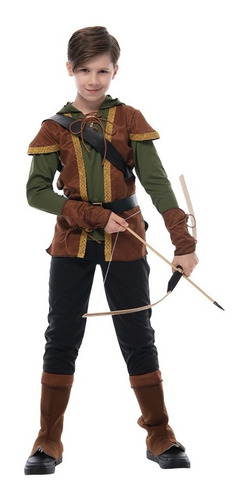 Disfraz De Cazador De Arquero Medieval De Robin Hood Para Ni