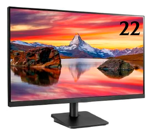 Monitor 22 Led Va Full Hd 1920x1080 - 5ms De Resposta Cor Preto 127/220v