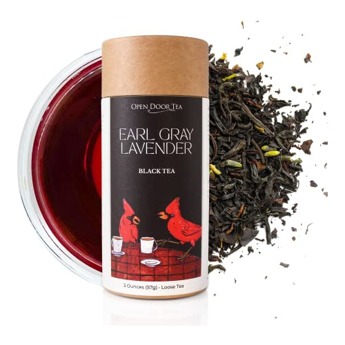 Té Earl Gray Lavender De Open Door Tea | Té Negro Org...