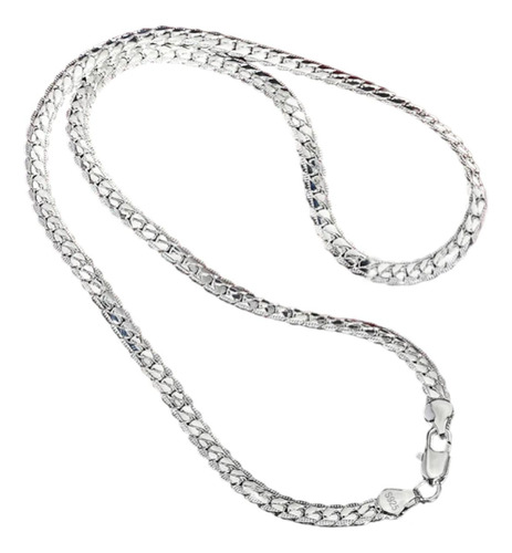 Collar Unisex, Mxepm-001, 1pza, Plata 925, 40cm, 6mm De Gros