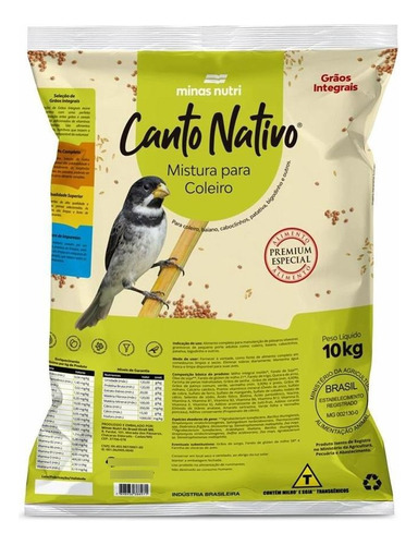 Ração Mix Premium Especial Para Coleiro 10kg - Canto Nativo