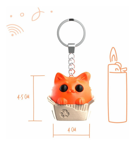Cogonauts Mini Flidas - Llavero Picador Color Naranja Miniflidas