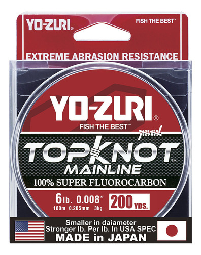 Linha de pesca de fluorocarbono transparente 182 metros (12 libras)