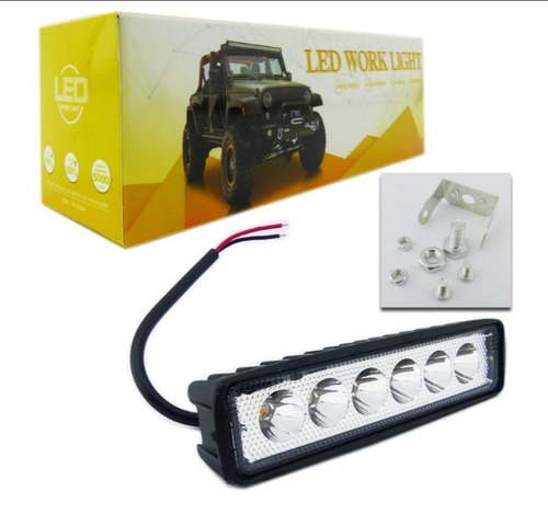 Neblinero 6 Led Secuencial-estrobo Ambar Y Blanco,  12 Volt