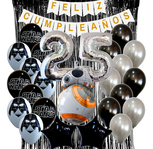 Combo Kit Globos Deco Fiesta Star Wars 2