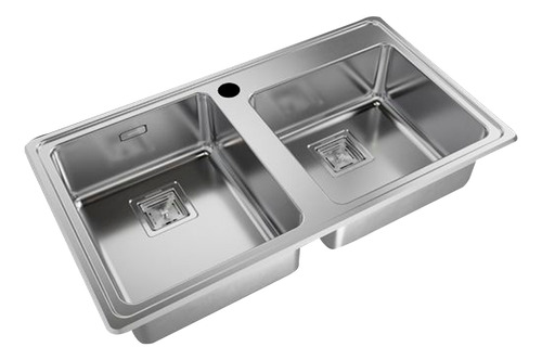 Bacha Cocina Doble Johnson Q85a 85,5x48,2x17,5 Acero Inoxida