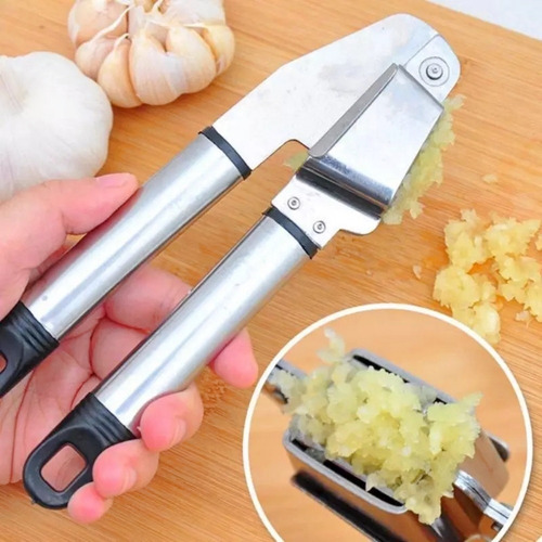 Imagem 2 de 8 de Espremedor Triturador De Alho Inox Com Tambor Removível