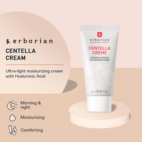 Crema Hidratante Erborian Centella Cream 50 Ml Para Rostro