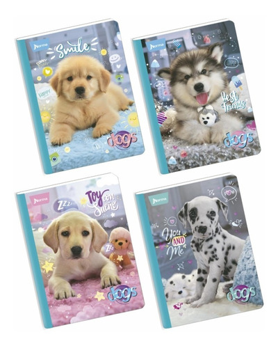 Cuaderno Cosido Cuadriculado Dogs X 50 Hojas Norma