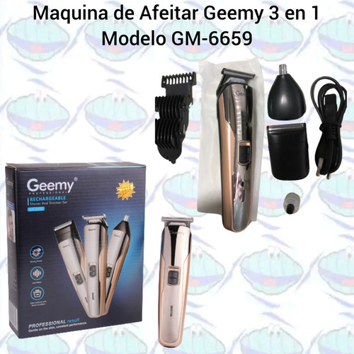 Máquina De Afeitar 3 En 1 Geemy / Máquinas Para Cabello 