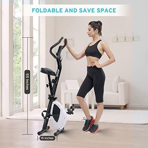 Stationary Folding Exercise Bike With Hight Adjustable 8