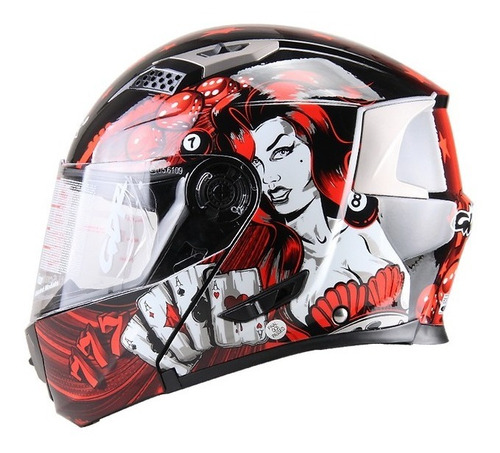 Casco Abatible Moto Certificación Euro Gdr Ff860 Lente Solar