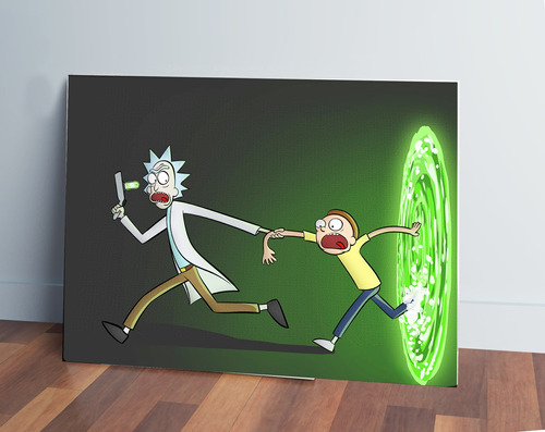 Cuadro 302 Rick And Morty 40x53 Mdf Memoestampados