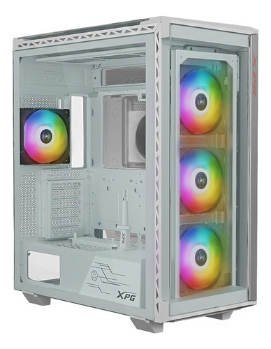 Gabinete Gamer XPG BATTLECRUISER II ST E-ATX 4 Fan ARGB Cristal Templado Blanco