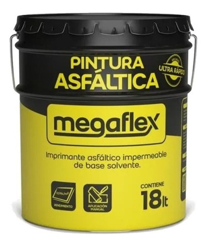 Pintura Asfaltica Base Solvente 18lts Megaflex Mm