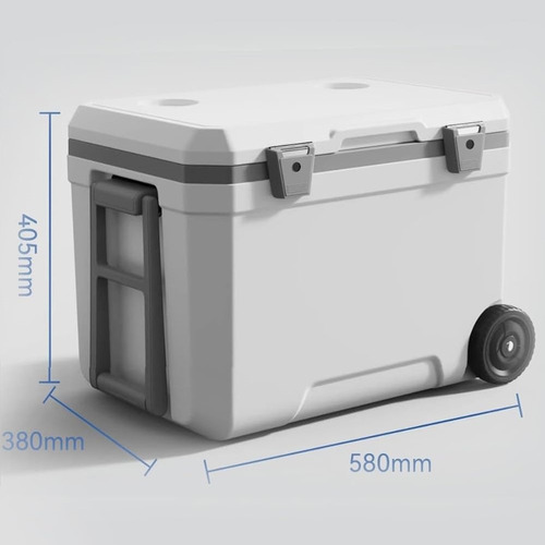 Cooler Nevera De 45lts Portatil Hielera Con Ruedas Camping