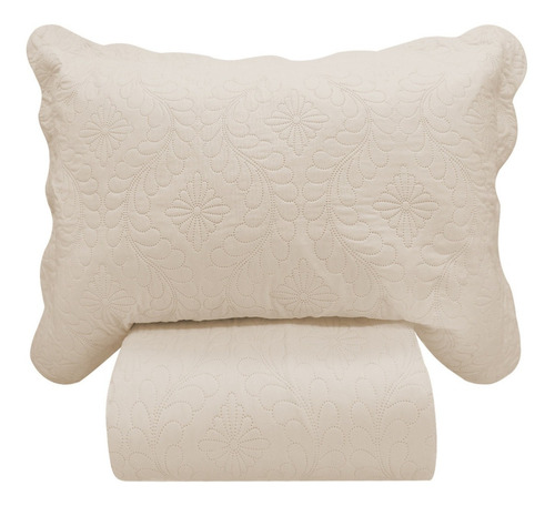 Imagen 3 de 10 de Acolchado Cubrecama Quilt 2 Plazas Natural Fundas Haussman
